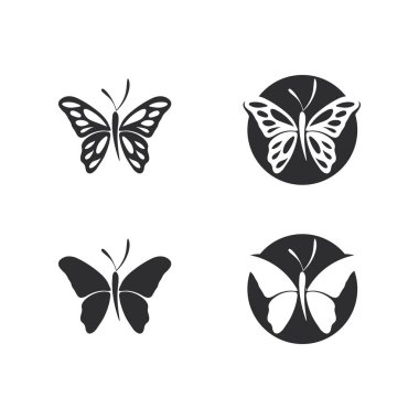 Kelebek ve güzellik logosu hayvan, böcek, kavramsal basit Vektör ve çizim