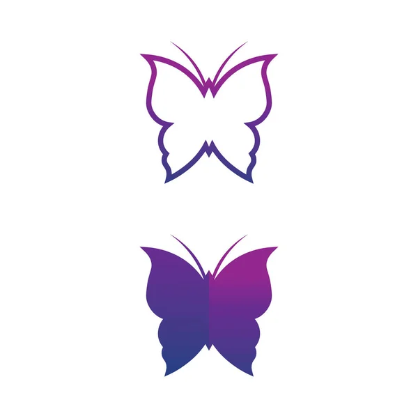 Diseño Logotipo Mariposa Belleza Animal Insecto Conceptual Simple Vector Ilustración — Vector de stock
