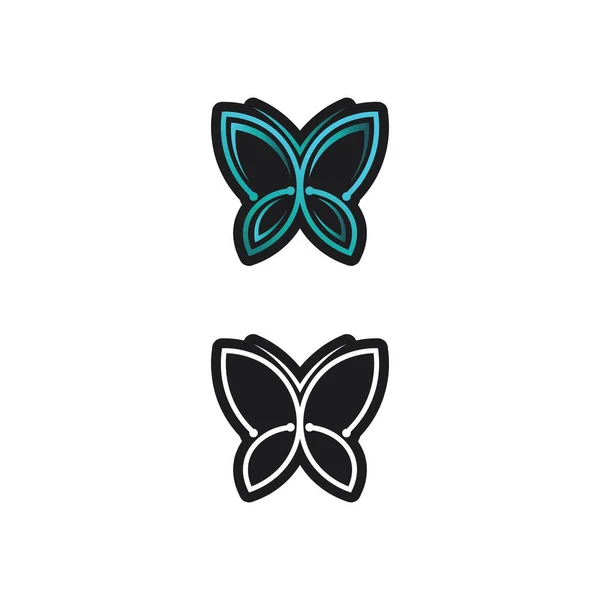 Vector Butterfly Icône Conceptuelle Simple Colorée Logo Illustration Vectorielle — Image vectorielle