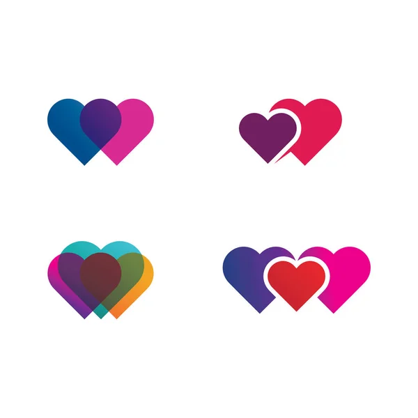 Coeur Logo Beauté Amour Vecteur Icône Saint Valentin Romantique Illustration — Image vectorielle