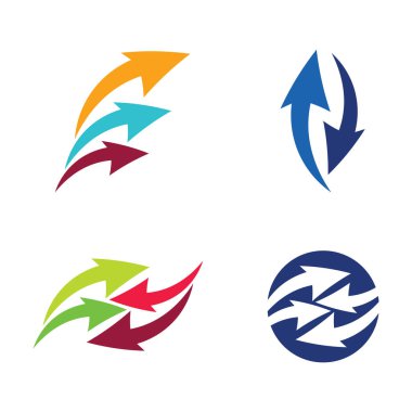 Ok vektör illüstrasyon simgesi Logo Şablonu tasarımı