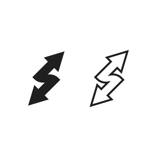 Pijl Logo Ontwerp Vector Voor Muziek Media Spelen Digitale Audio — Stockvector