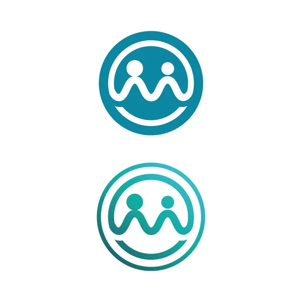 Logotipo Gente Equipo Trabajo Personas Éxito Grupo Comunidad Empresa Del — Archivo Imágenes Vectoriales