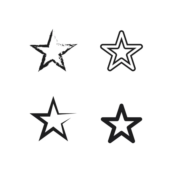Star Icon Logo Template Vector Illustration Design — Stock Vector