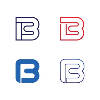 B yazı tipi ve B harfi logosu modern konseptle tasarlandı. Simge harfi b vektör resimleme şablonu