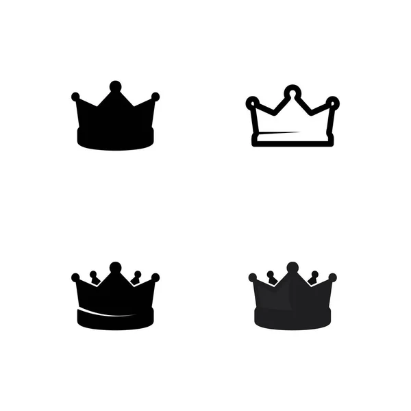 Logo Korunní Král Logo Královna Logo Princezna Šablona Vektorové Ikony — Stockový vektor