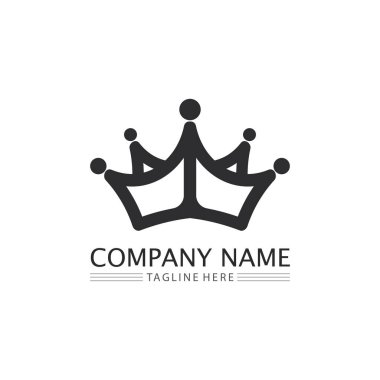 Crown Logo Kralı logosu, prenses, Şablon vektör illüstrasyon tasarımı imparatorluk, kraliyet ve logo işinde başarılı