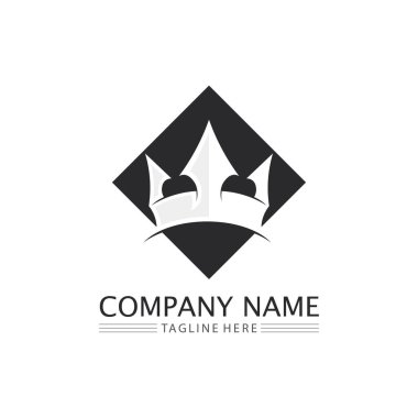 Crown Logo Kralı logosu, prenses, Şablon vektör illüstrasyon tasarımı imparatorluk, kraliyet ve logo işinde başarılı