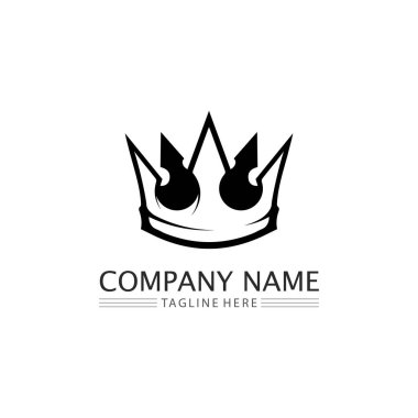 Crown Logo Kralı logosu, prenses, Şablon vektör illüstrasyon tasarımı imparatorluk, kraliyet ve logo işinde başarılı