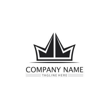 Crown Logo Kralı logosu, prenses, Şablon vektör illüstrasyon tasarımı imparatorluk, kraliyet ve logo işinde başarılı