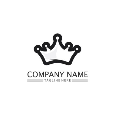 Crown Logo Kralı logosu, prenses, Şablon vektör illüstrasyon tasarımı imparatorluk, kraliyet ve logo işinde başarılı