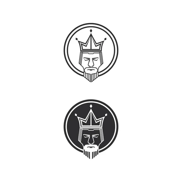 Λογότυπο Crown Logo Βασιλιάς Λογότυπο Βασίλισσα Πριγκίπισσα Πρότυπο Διάνυσμα Εικονίδιο — Διανυσματικό Αρχείο