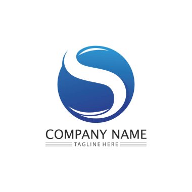 S font logosu S harfi logo tasarım vektörü