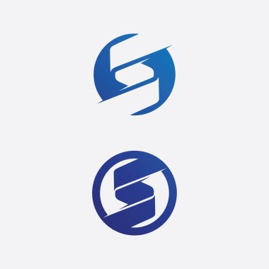S yazı tipi ve harf İş kurumsal S harfi logo tasarım vektörü