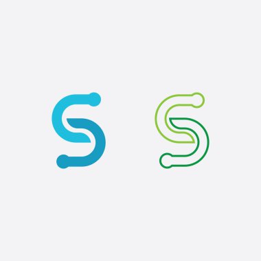 S yazı tipi ve harf İş kurumsal S harfi logo tasarım vektörü
