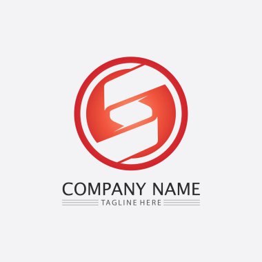 S yazı tipi ve harf İş kurumsal S harfi logo tasarım vektörü
