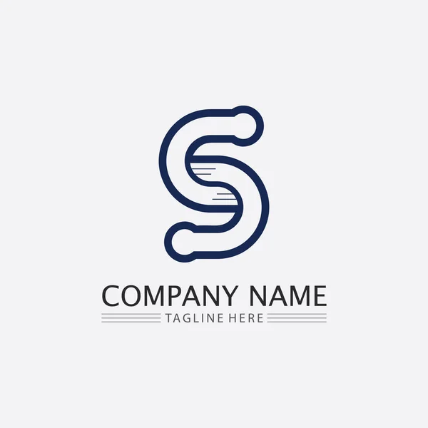 Police Lettre Business Corporate Lettre Logo Design Vector — Image vectorielle