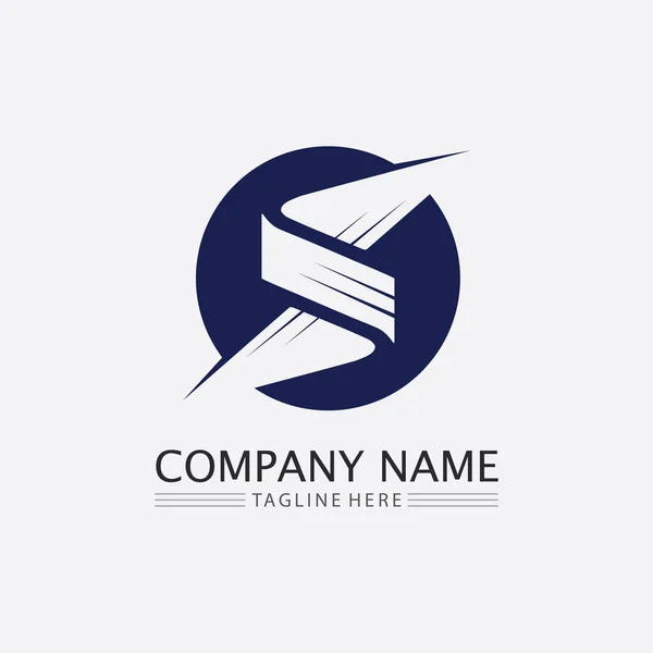 S yazı tipi ve harf İş kurumsal S harfi logo tasarım vektörü