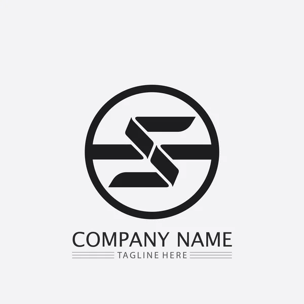 Teckensnitt Och Bokstav Företag Brev Logotyp Design Vektor — Stock vektor