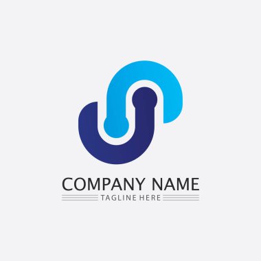 S yazı tipi ve harf logosu. S harfi logo tasarım vektörü.