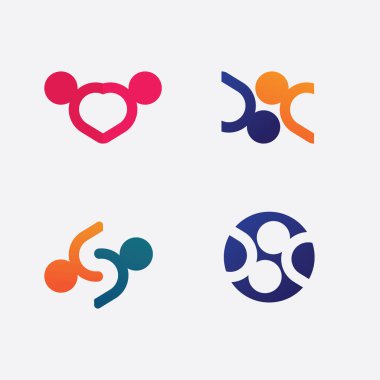 Halkın logosu, ekibi, başarısı, çalışanlar, grup ve topluluk, şirket ve iş logosu vektörü ve tasarım bakımı, aile simgesi logosu başarısı