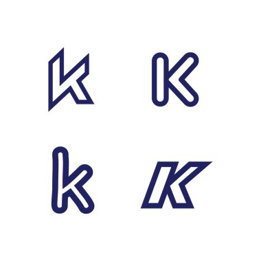 K logo tasarımı K harfi yazı tipi kavramı iş logo vektörü ve başlangıç şirketi tasarımı