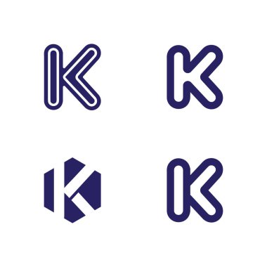 K logo tasarımı K harfi yazı tipi kavramı iş logo vektörü ve başlangıç şirketi tasarımı