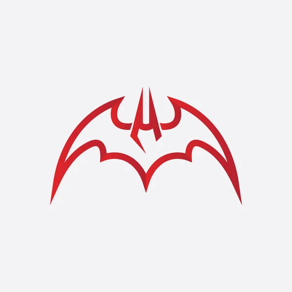 Yarasa Logosu Hayvan Vektörü Kanatlar Siyah Cadılar Bayramı Vampir Gotik — Stok Vektör