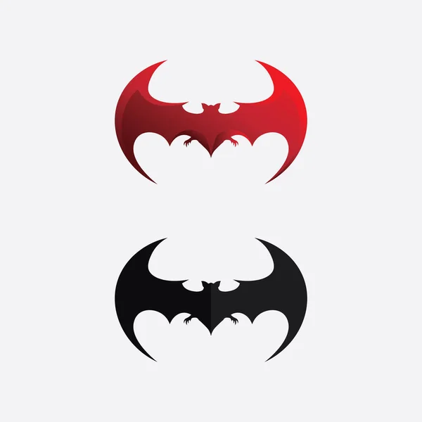 Λογότυπο Νυχτερίδας Ζώο Και Φορέας Φτερά Μαύρο Αποκριές Βαμπίρ Γοτθικό — Διανυσματικό Αρχείο
