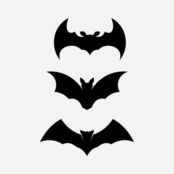 Batman Logotyp Djur Och Vektor Vingar Svart Halloween Vampyr Gotiska — Stock vektor