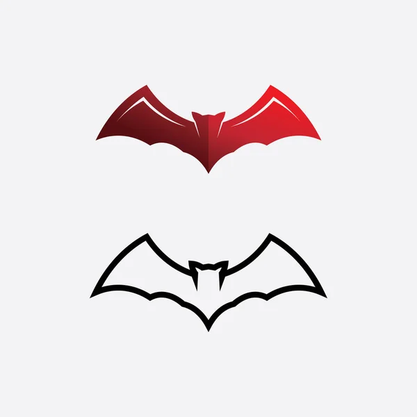 Bat Logo Animal Vector Wings Black Halloween Vampire Gothic Illustration — стоковый вектор