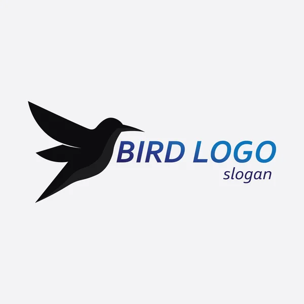 Vögel Und Schwalben Logo Design Und Vektor Tierflügel Und Fliegender — Stockvektor