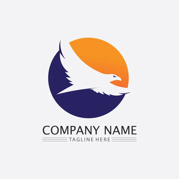Дизайн Логотипа Птиц Ласточки Голубя Векторных Крыльев Животных Летающей Птицы — стоковый вектор