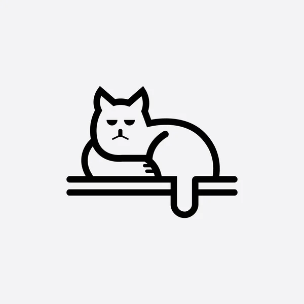 Kot Logo Wektor Zwierzę Ikona Ślad Kotek Calico Logo Pies — Wektor stockowy