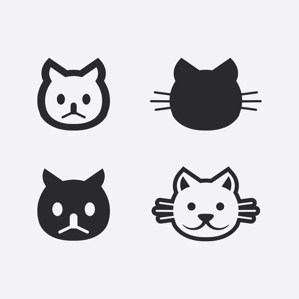 Logotipo Gato Vetor Ícone Animal Pegada Gatinho Calico Logotipo Cão — Vetor de Stock