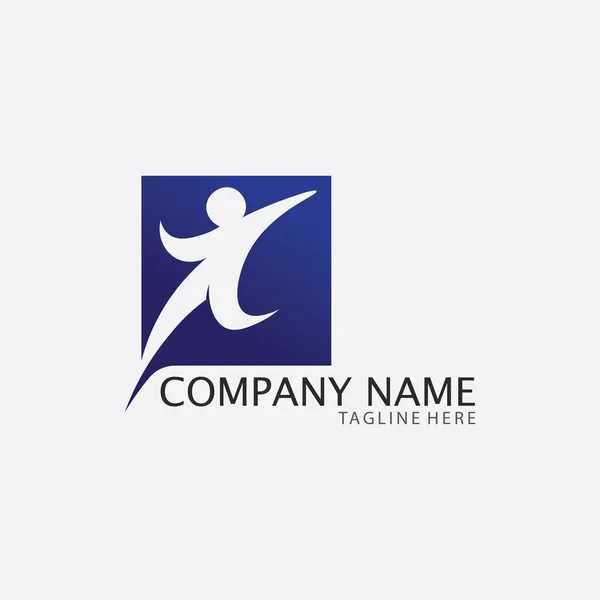 Persone Logo Team Succes Persone Lavorano Gruppo Comunità Gruppo Azienda — Vettoriale Stock