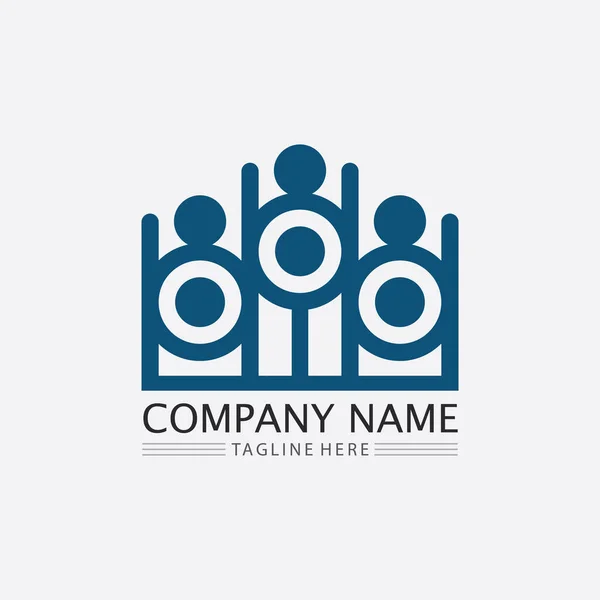 Personnes Logo Équipe Succes Personnes Travaillent Groupe Communauté Groupe Entreprise — Image vectorielle