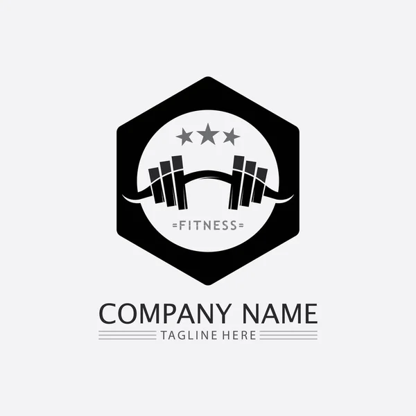 Objet Vectoriel Gym Icônes Pour Étiquette Sport Badge Gymnase Logo — Image vectorielle