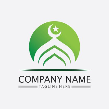 Müslüman Cemaati Festivali 'nin Kutsal Ayı için lambayla hilal şeklinde yaratıcı Arap Ramazan Kareem tasarımı.