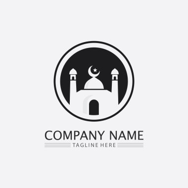 Müslüman Cemaati Festivali 'nin Kutsal Ayı için lambayla hilal şeklinde yaratıcı Arap Ramazan Kareem tasarımı.