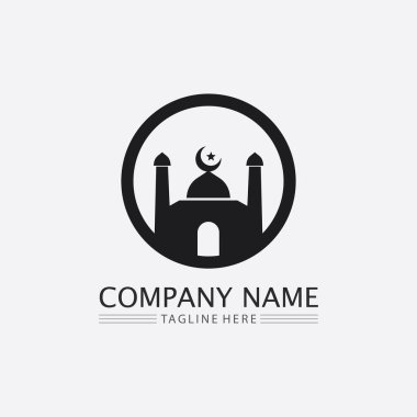 Müslüman Cemaati Festivali 'nin Kutsal Ayı için lambayla hilal şeklinde yaratıcı Arap Ramazan Kareem tasarımı.