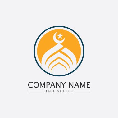 Müslüman Cemaati Festivali 'nin Kutsal Ayı için lambayla hilal şeklinde yaratıcı Arap Ramazan Kareem tasarımı.