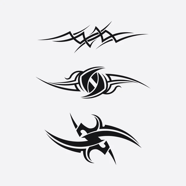 Törzsi Klasszikus Fekete Etnikai Tetoválás Ikon Vektor Illusztráció Design Logó — Stock Vector