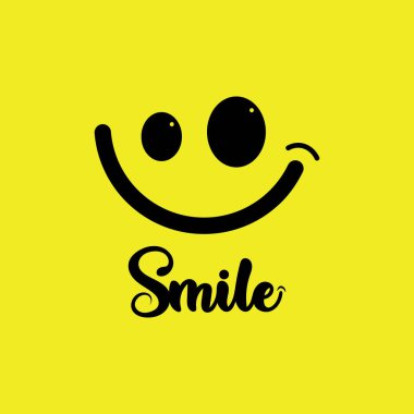 gülümse, gülümse, logo vektör tasarımı mutlu emoticon iş, komik tasarım ve vektör emoji mutluluğu 