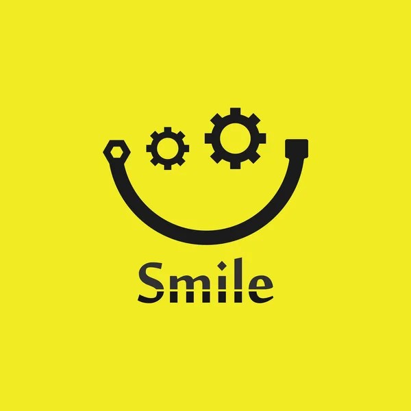 Sorriso Ícone Sorriso Logotipo Design Vetorial Feliz Emoticon Negócios Design —  Vetores de Stock