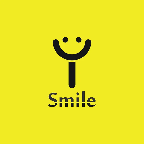 Icono Sonrisa Sonrisa Diseño Del Vector Del Logotipo Feliz Emoticono — Archivo Imágenes Vectoriales