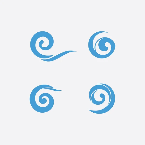 Våg Ikon Och Vatten Droppe Vektor Illustration Design Logotyp Företag — Stock vektor