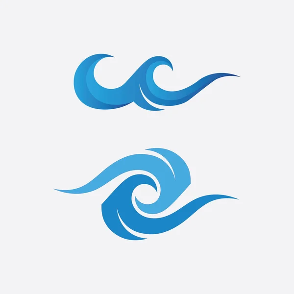 Ícone Onda Vetor Gota Água Ilustração Design Logotipo Negócio —  Vetores de Stock