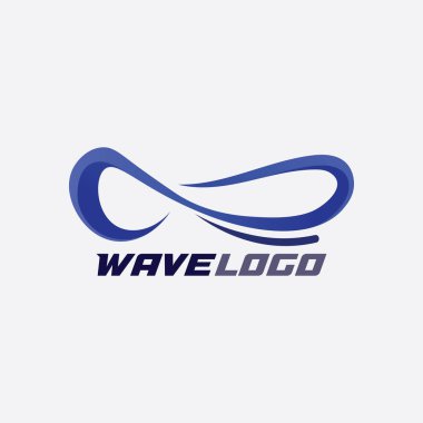 dalga simgesi ve su damlası vektör çizim logo işi