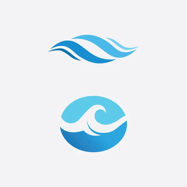 Ícone Onda Vetor Gota Água Ilustração Design Logotipo Negócio — Vetor de Stock